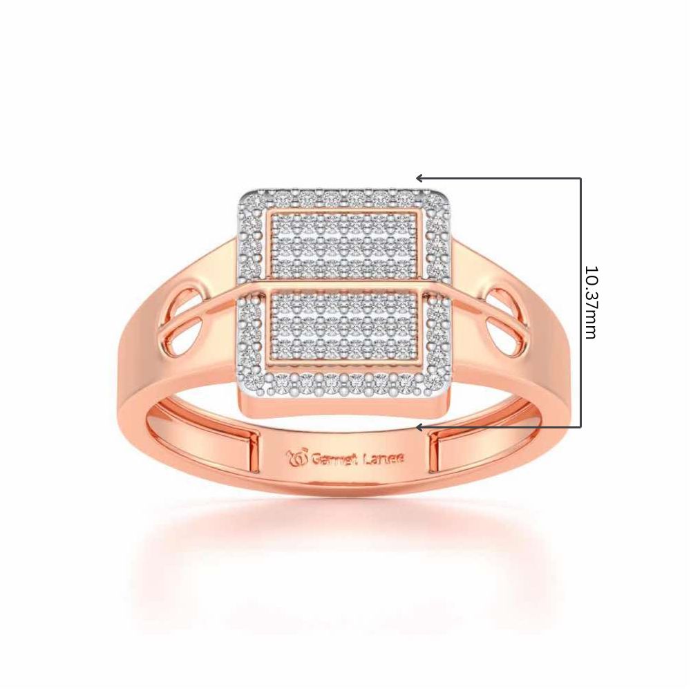 Irwin Silver Ring For Men - Rose Gold - Image 5