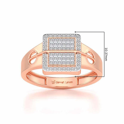 Irwin Silver Ring For Men - Rose Gold - Image 5