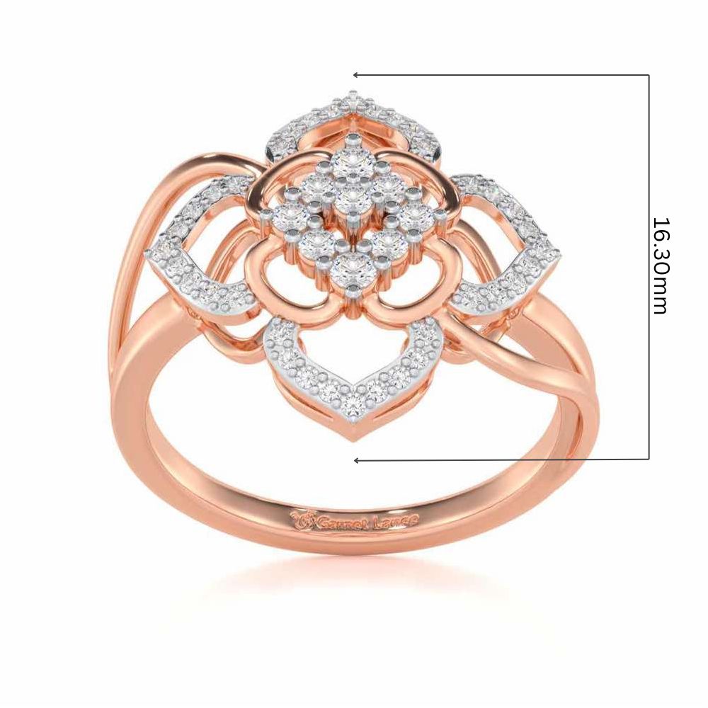 Chanting Shine Silver Ring - Rose Gold - Image 5