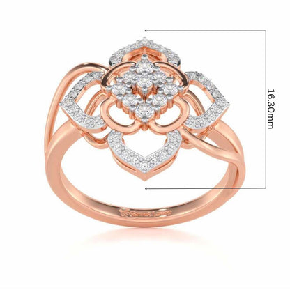 Chanting Shine Silver Ring - Rose Gold - Image 5