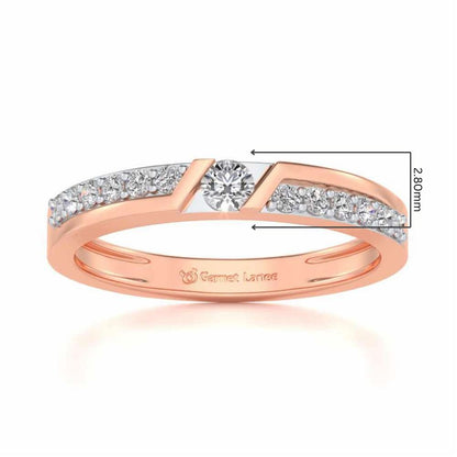 Damsel Solitaire Silver Ring - Rose Gold - Image 5