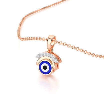 Omni Eye Silver Pendant - Rose Gold - Image 2