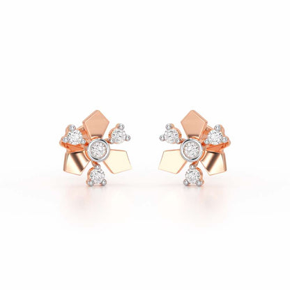 Epitome Silver Earrings - Rose Gold - Image 2