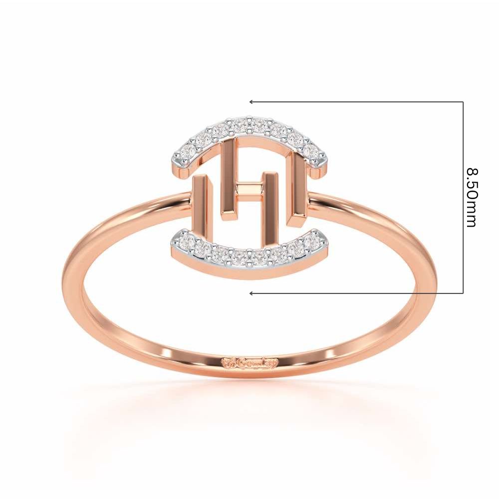 Ethereal Closeness Silver Ring - Rose Gold - Image 5