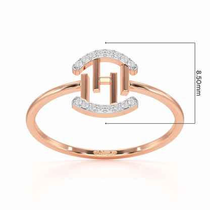 Ethereal Closeness Silver Ring - Rose Gold - Image 5
