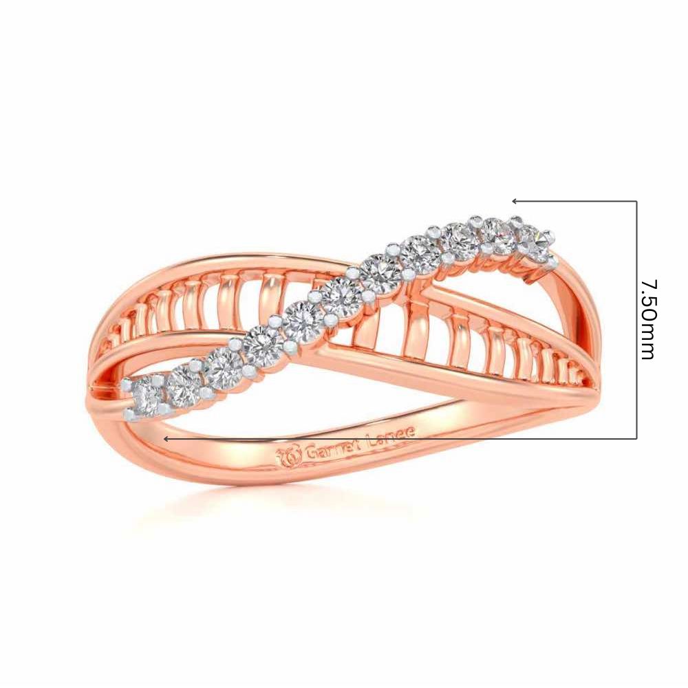 Double Infinity Silver Ring - Rose Gold - Image 5