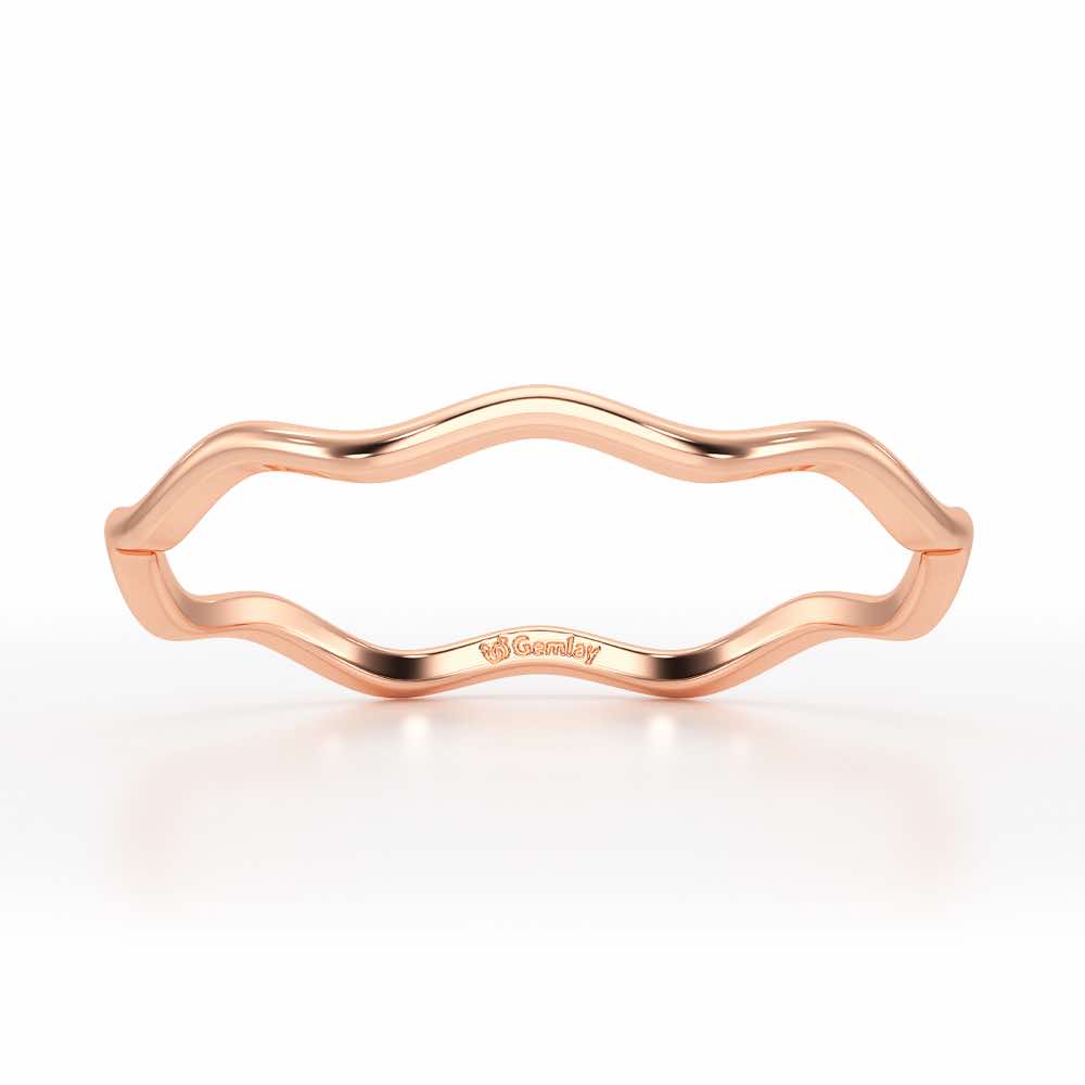 Helix Sheen Silver Ring - Rose Gold - Image 2