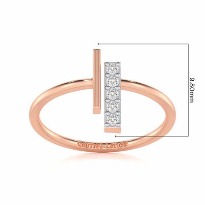 Regal Brilliance Silver Ring - Rose Gold - Image 5