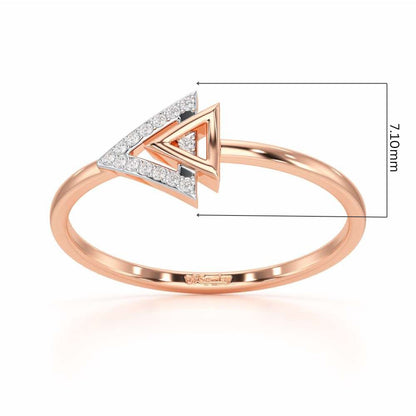 Whisper Shine Silver Ring - Rose Gold - Image 5