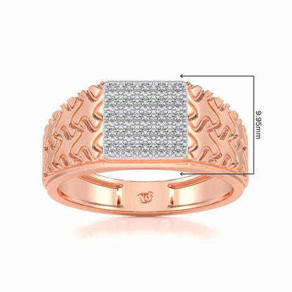 Nightfall Silver Ring For Men - Rose Gold - Image 5