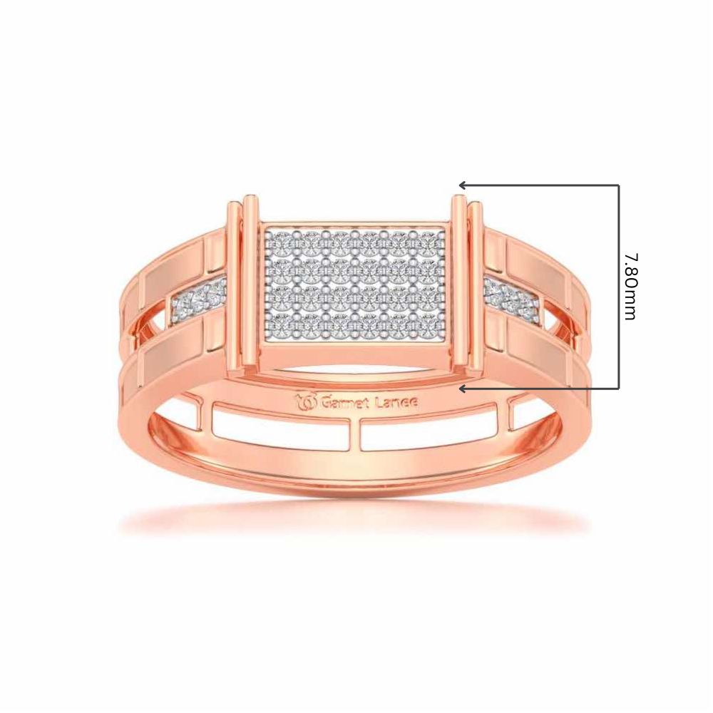 Double Divine Silver Ring For Men - Rose Gold - Image 5
