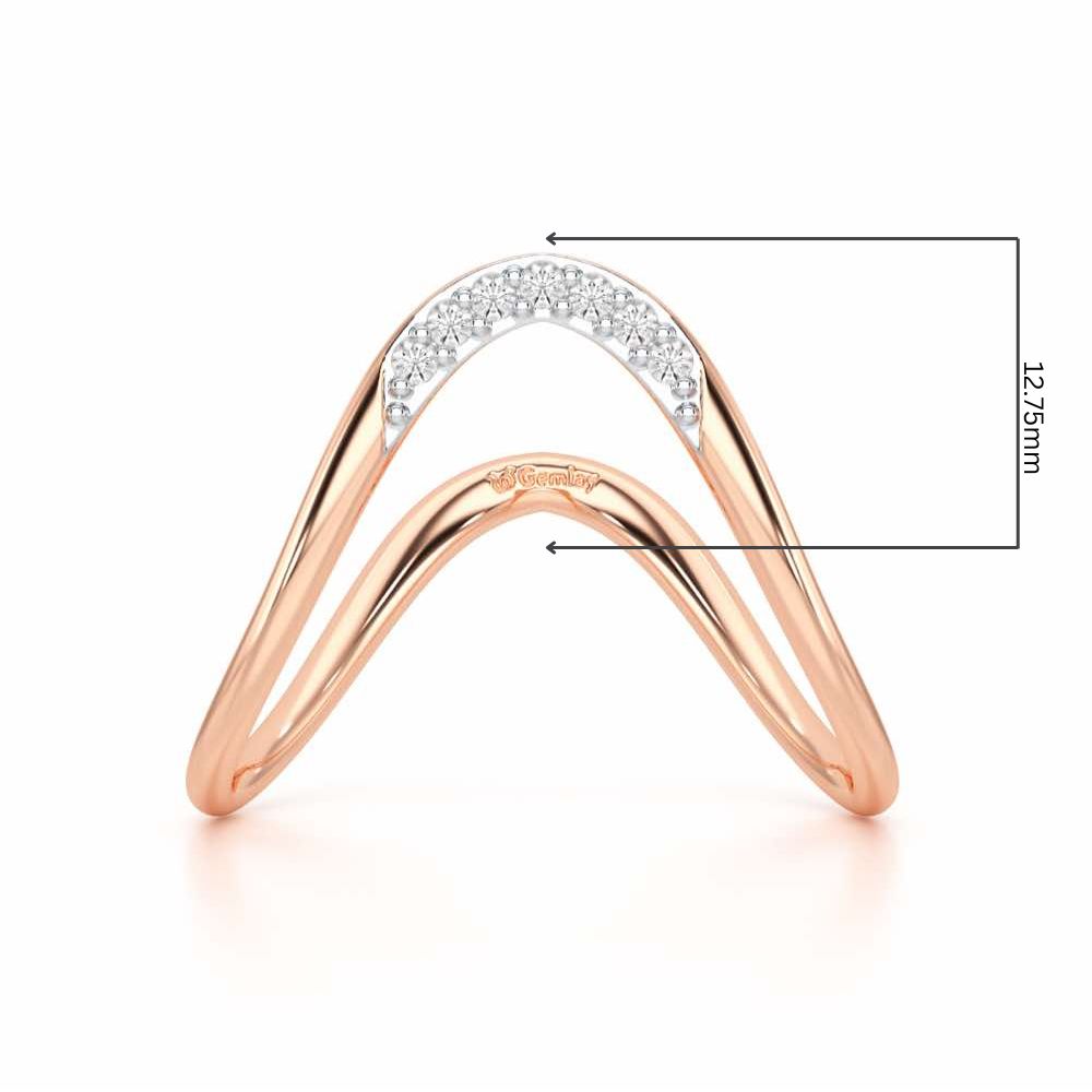 Magic Wave Silver Ring - Rose Gold - Image 2