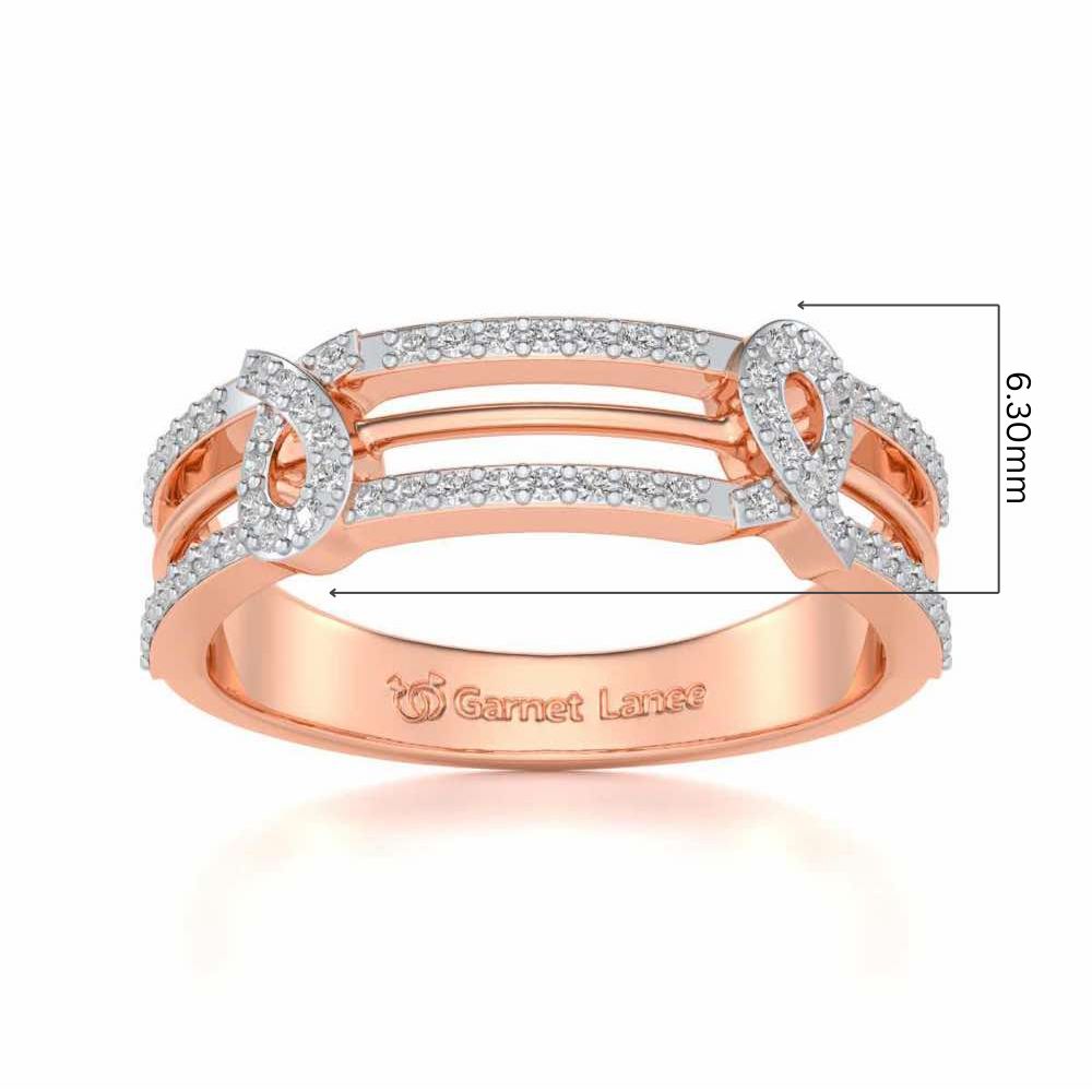 Reach Infinite Silver Band Ring - Rose Gold - Image 5