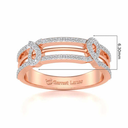 Reach Infinite Silver Band Ring - Rose Gold - Image 5