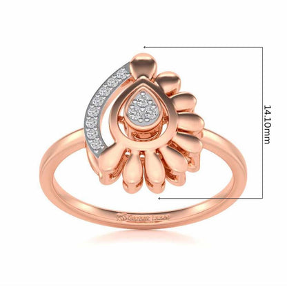 Talisman Charm Silver Ring - Rose Gold - Image 5
