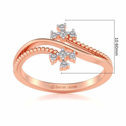 Fiaza Silver Ring - Rose Gold - Image 5