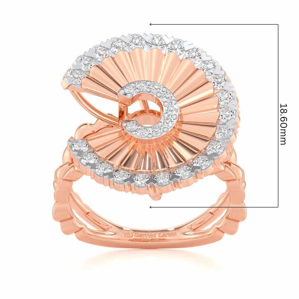 Gem Glimpse Silver Ring - Rose Gold - Image 5
