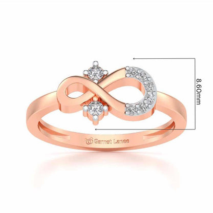 Adhya Silver Ring - Rose Gold - Image 5