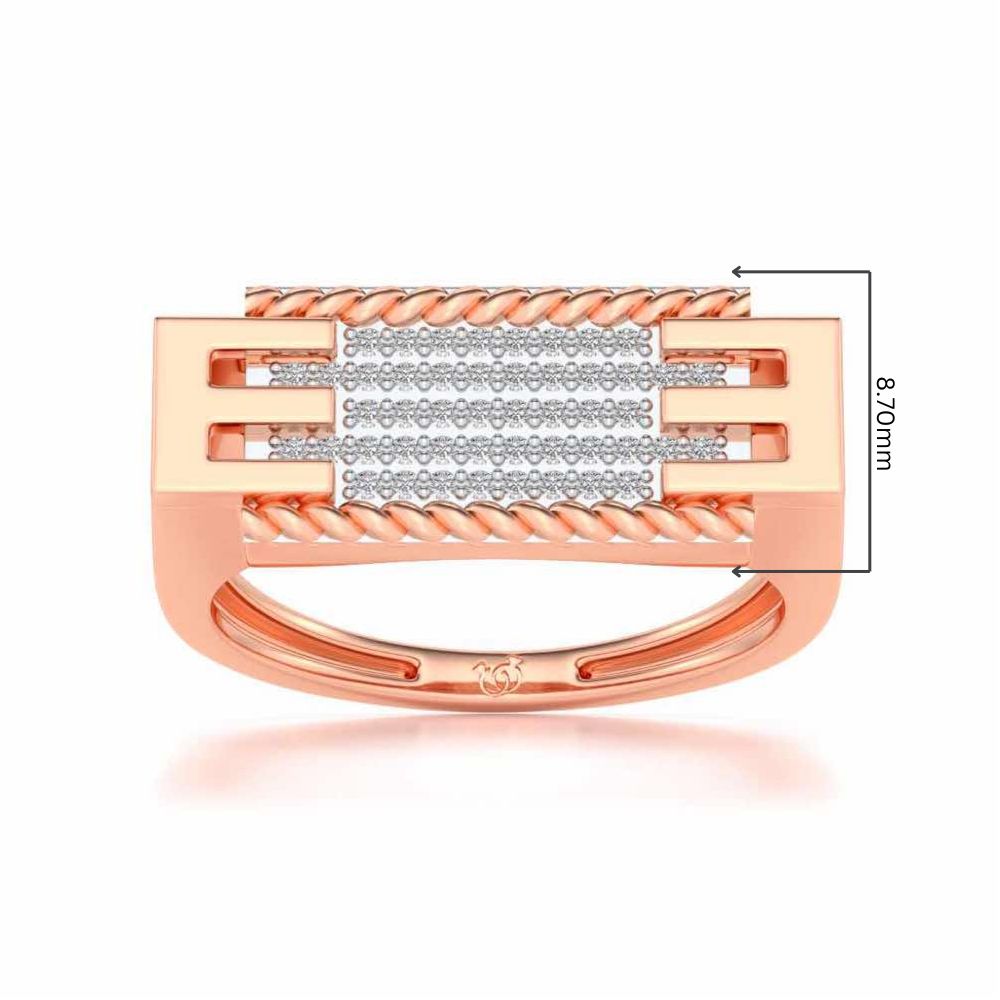 Celestial Silver Ring For Men - Rose Gold - Image 5
