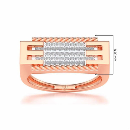 Celestial Silver Ring For Men - Rose Gold - Image 5