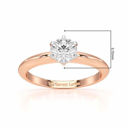 Sublime Lullaby Solitaire Ring - Rose Gold - Image 5