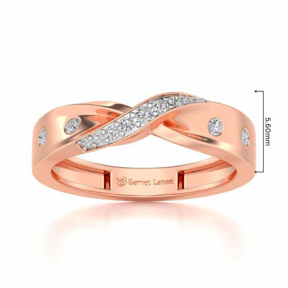 Infinity Silver Band Ring - Rose Gold - Image 5