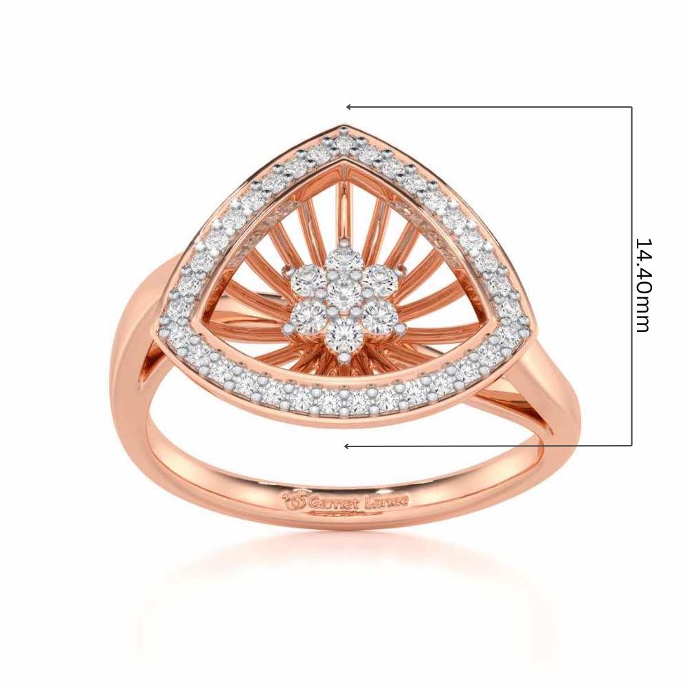 Fluid Aura Silver Ring - Rose Gold - Image 5