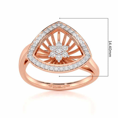 Fluid Aura Silver Ring - Rose Gold - Image 5
