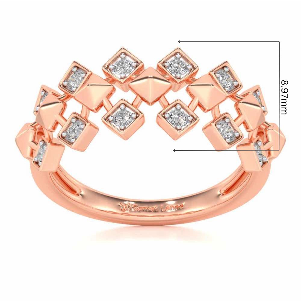 Zenith Silver Ring - Rose Gold - Image 5