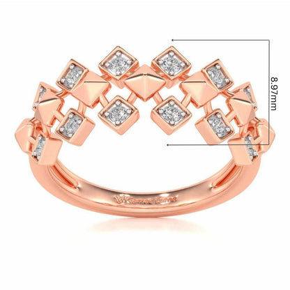 Zenith Silver Ring - Rose Gold - Image 5