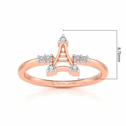 Towered Silver Ring - Rose Gold - Image 5
