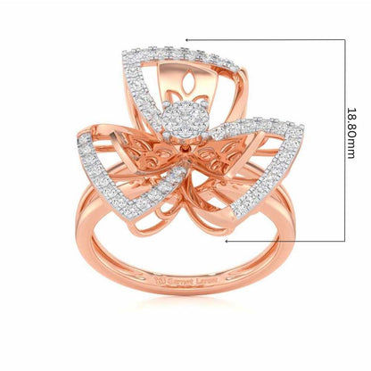Elite Elegance Silver Ring - Rose Gold - Image 5