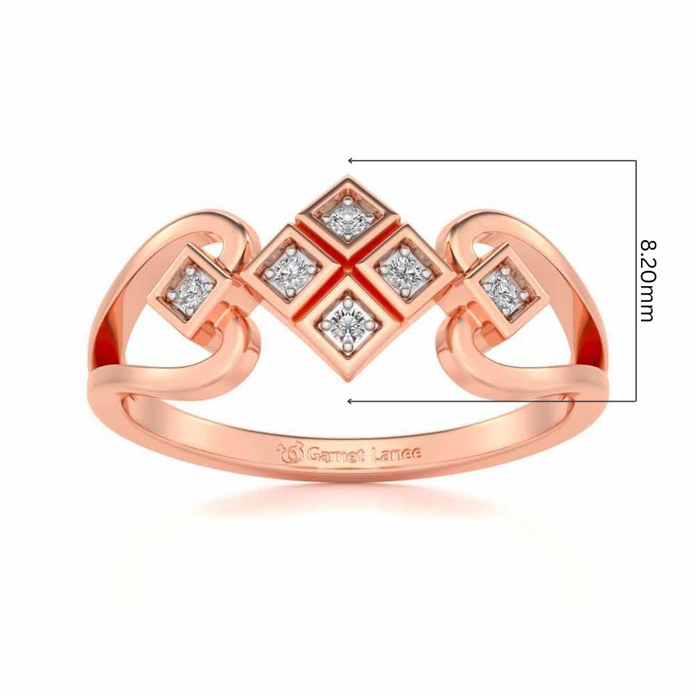 Elegance Glorified Silver Ring - Rose Gold - Image 5