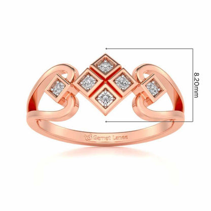 Elegance Glorified Silver Ring - Rose Gold - Image 5