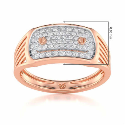 Pritish Silver Ring For Men - Rose Gold - Image 5
