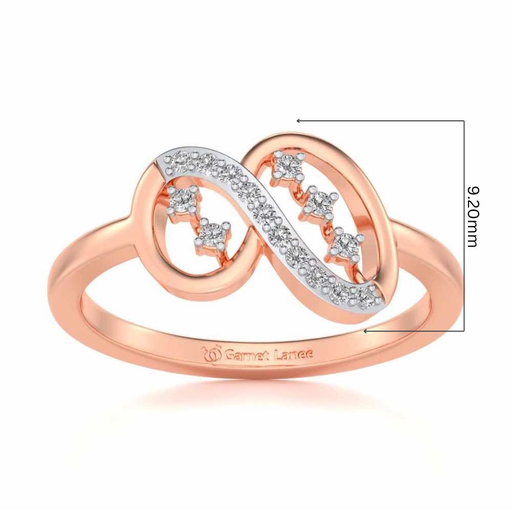 Eshana Silver Ring - Rose Gold - Image 5