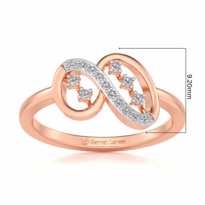 Eshana Silver Ring - Rose Gold - Image 5