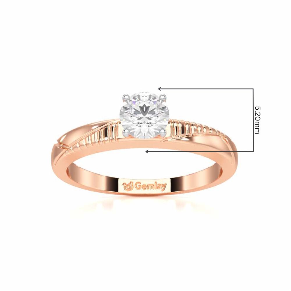 Shinny Meadow Solitaire Ring - Rose Gold - Image 5