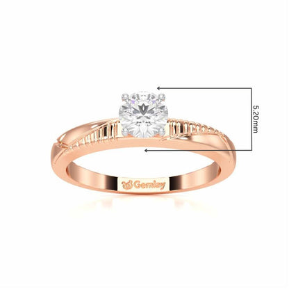 Shinny Meadow Solitaire Ring - Rose Gold - Image 5