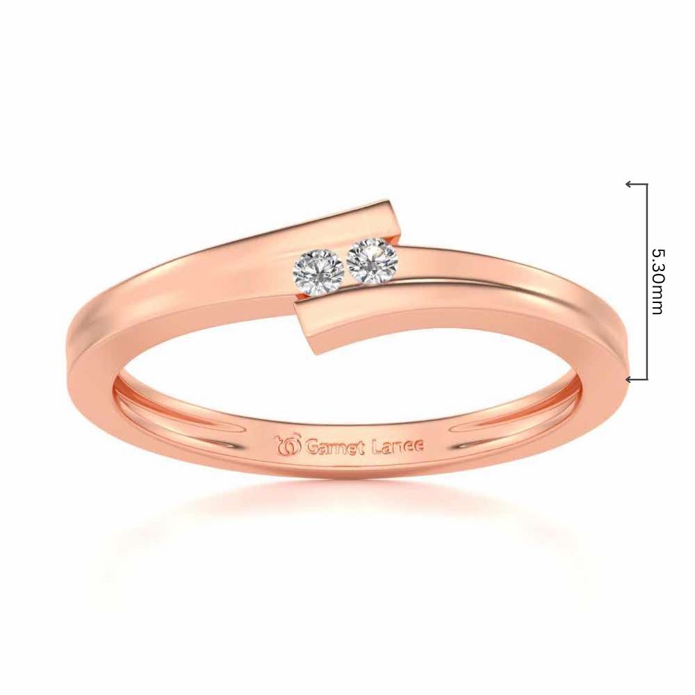 Simplistic Silver Band Ring - Rose Gold - Image 5