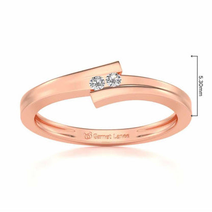 Simplistic Silver Band Ring - Rose Gold - Image 5