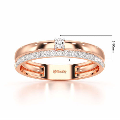 The Bliss Hint Silver Ring - Rose Gold - Image 2