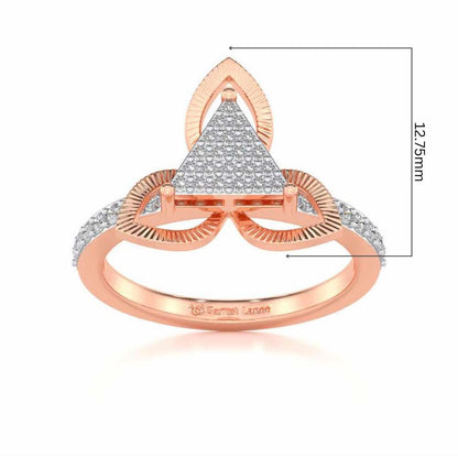 Trigona Flora Silver Ring - Rose Gold - Image 5
