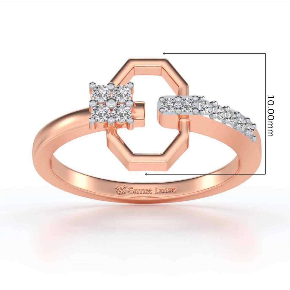 Anya Silver Ring - Rose Gold - Image 5