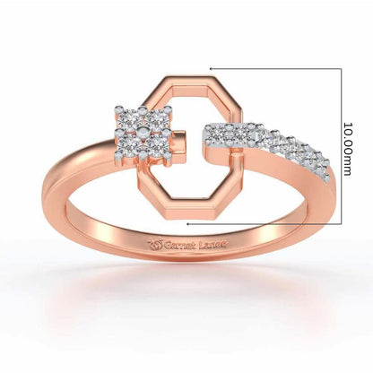 Anya Silver Ring - Rose Gold - Image 5