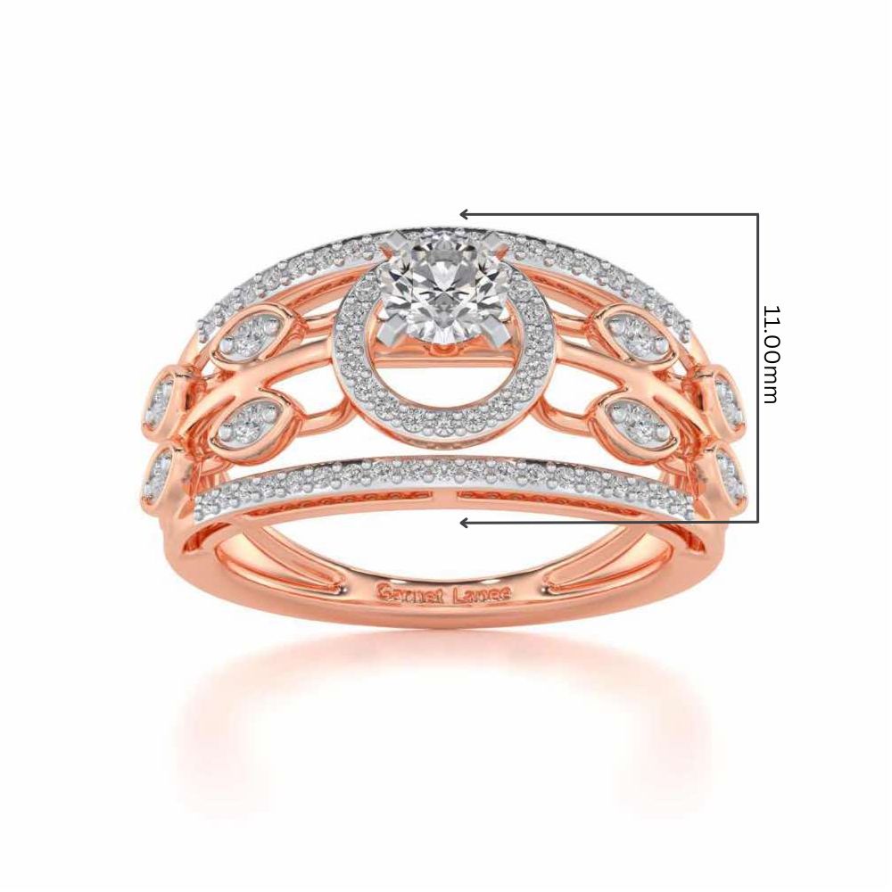 Zarina Solitaire Ring - Rose Gold - Image 5