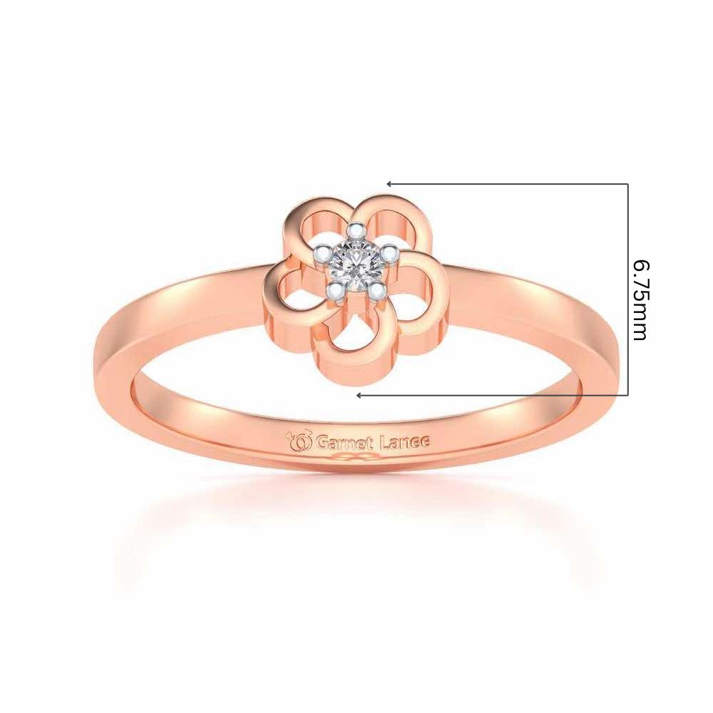 Aliaa Silver Ring - Rose Gold - Image 5