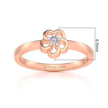Aliaa Silver Ring - Rose Gold - Image 5