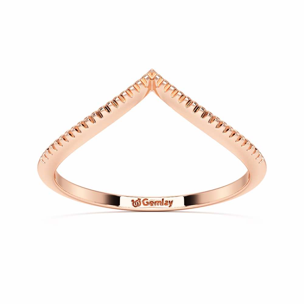 Glena Apex Silver Ring - Rose Gold - Image 2