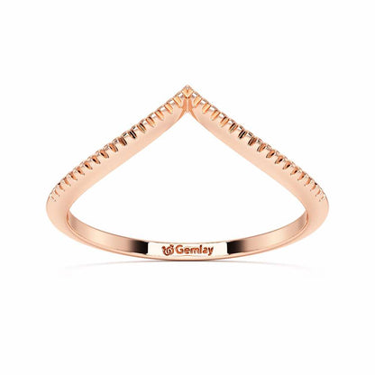 Glena Apex Silver Ring - Rose Gold - Image 2